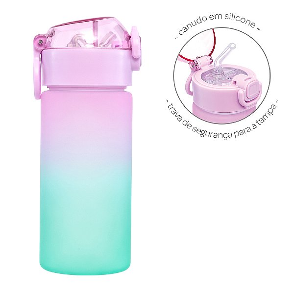 Garrafa degradê rosa buba