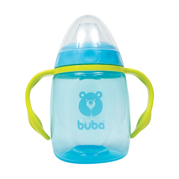 Copo de treinamento com alça removivel ursinho azul buba