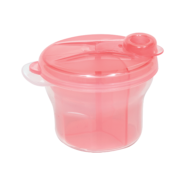 Porta leite em pó com divisória buba rosa