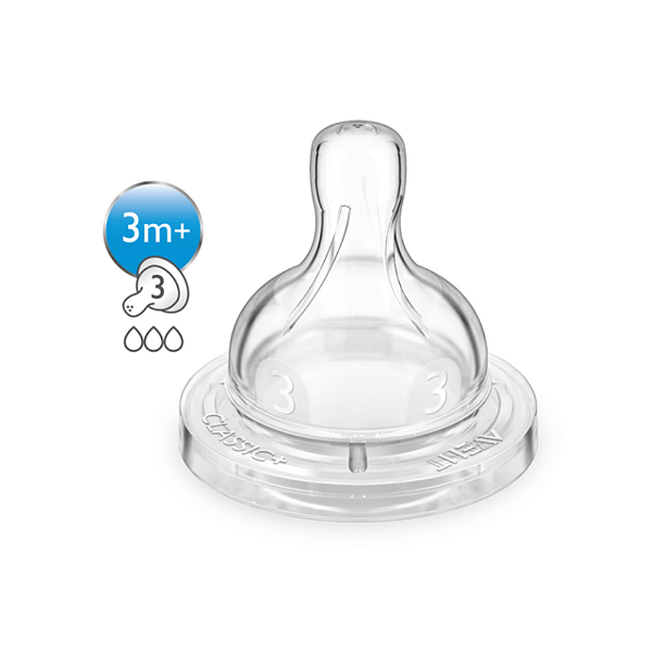 Kit com 2 bicos anticólica avent N°3