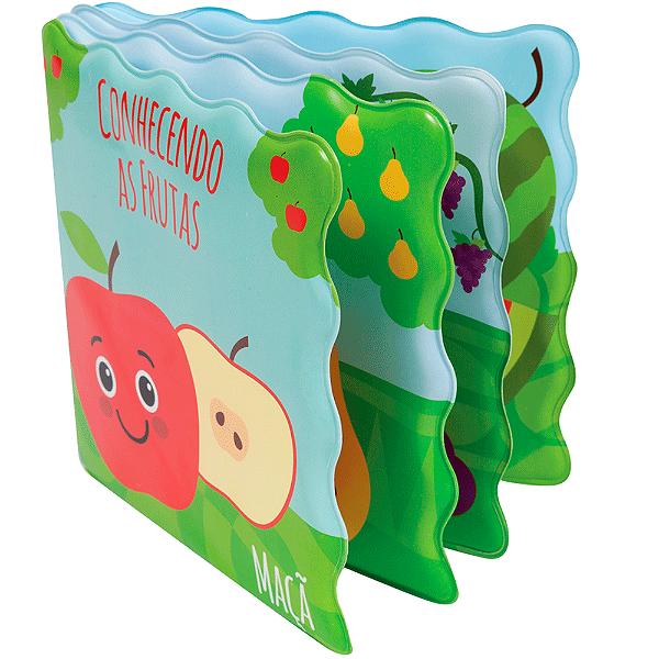 Livro de banho conhecendo as frutas buba