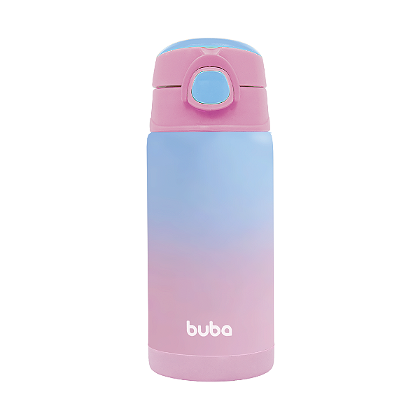 Garrafa térmica infantil buba 400ml rosa e azul