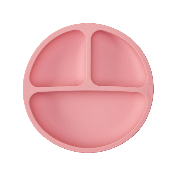 Pratinho em silicone com ventosa infantil buba rosa