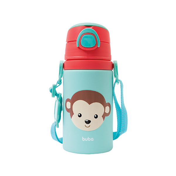Garrafa infantil de alumínio macaquinho buba