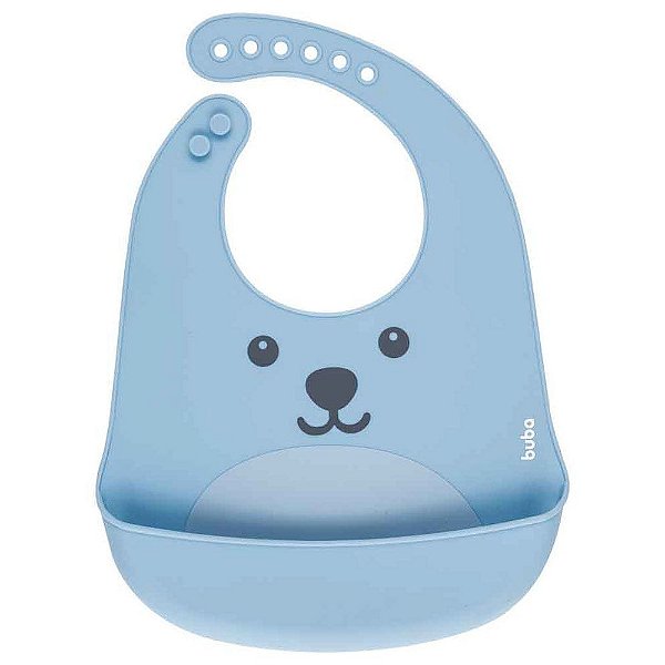 Babador de silicone infantil gumy azul