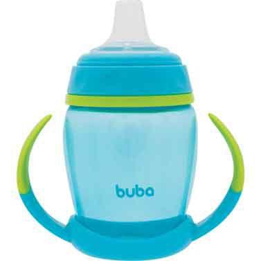 copo infantil de treinamento com alça removível 250ml buba azul