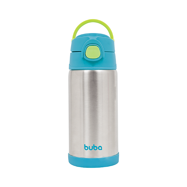 Garrafa térmica infantil em inox buba 400ml azul