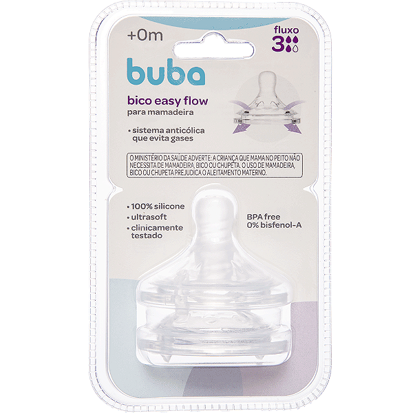 Bico Fluxo 3 para Mamadeiras Easy Flow Buba