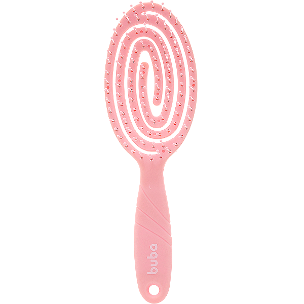 Escova de cabelo flexi comfort rosa buba