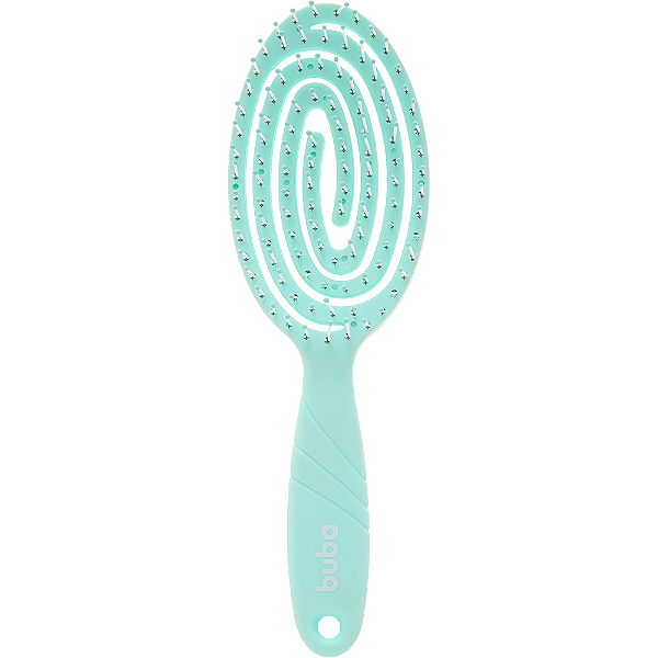 Escova de cabelo flexi comfort verde buba
