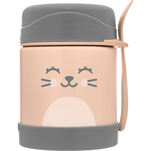 Pote térmico infantil gumy pessego buba