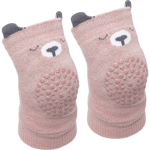 Joelheira antiderrapante urso rosa buba