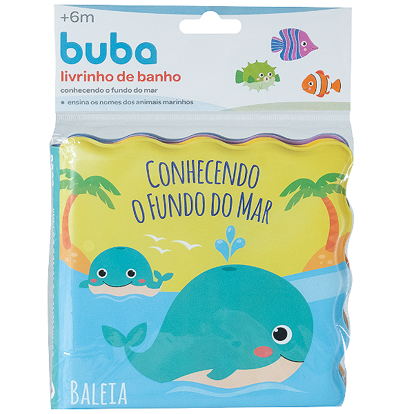 Livro de banho conhecendo o fundo do mar buba