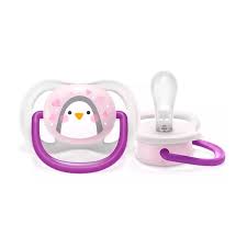 Chupeta avent ultra air individual 0-6 pinguim rosa