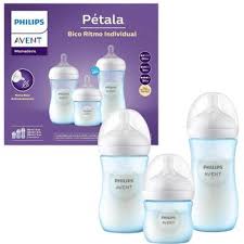 Kit de Mamadeiras Pétala 3.0 125ml + 260ml + 330ml Avent azul