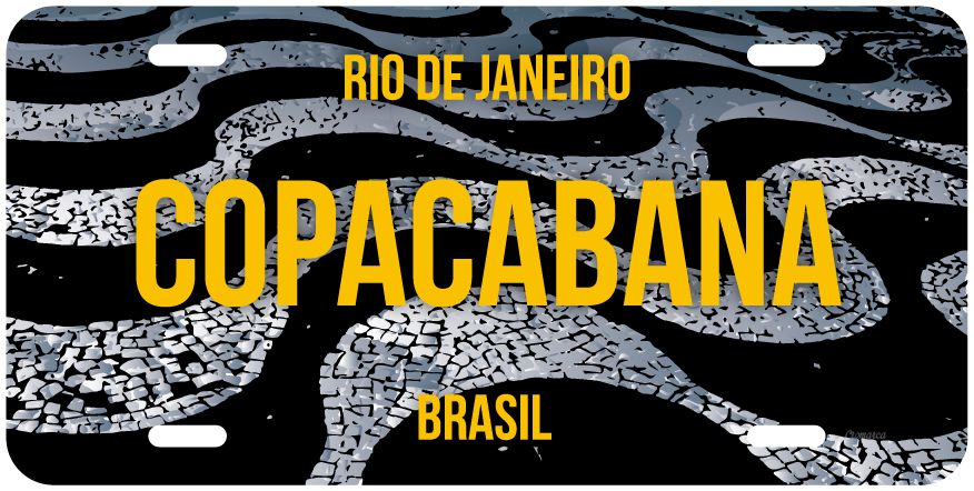 Placa Decorativa RJ - Copacabana