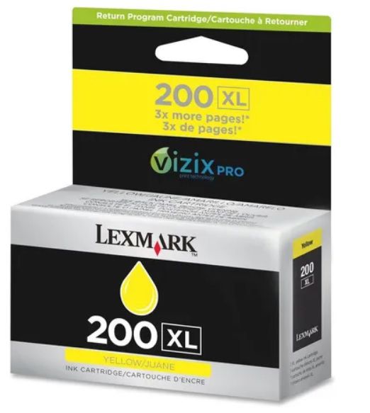 Cartucho de Tinta Lexmark Original 200XL 114L0177  Amarelo