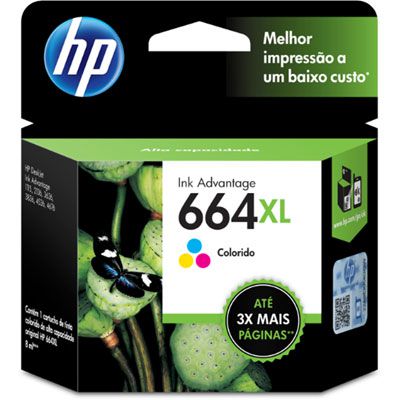 Cartucho HP 664XL colorido F6V30AB Original