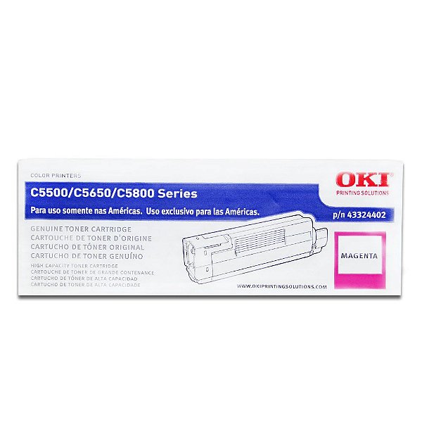 Cartucho de Toner Okidata 43324402 Magenta C5500 / C5650 Original 2.000 páginas