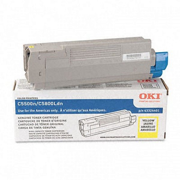 Cartucho de Toner Okidata 43324401 Amarelo C5500 / C5650 Original 2.000 paginas