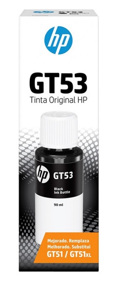 Garrafa de tinta GT53 Preto para HP DeskJet GT 5822 Original