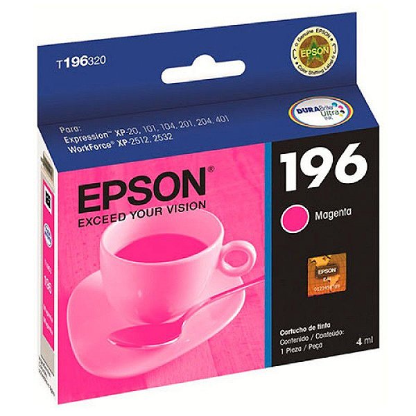 Cartucho de Tinta Epson 196 Magenta  T196320 Original