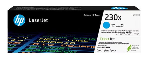 Toner HP 230x Ciano Laserjet Original (W2301X)
