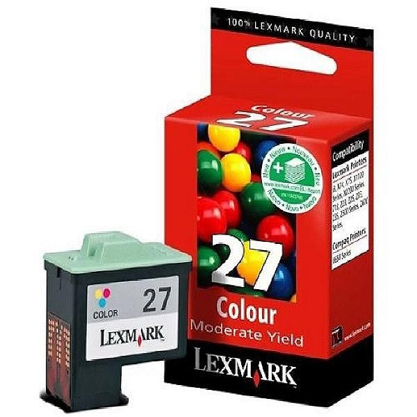 Cartucho de Tinta Lexmark 27 Colorido 10N1193 Original