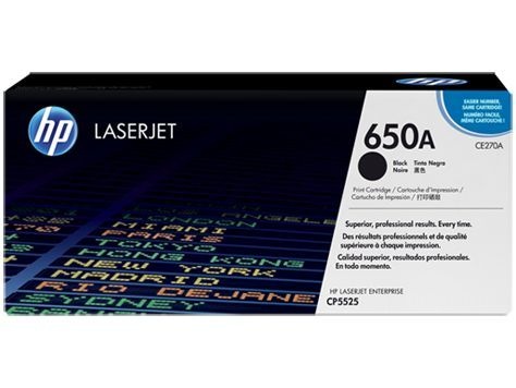 Cartucho de Toner HP LaserJet 650A Preto CE270A Original