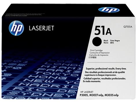 Cartucho de Toner HP 51A LaserJet Preto Q7551A Original