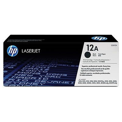 Toner HP 12A Preto Laserjet Original (Q2612A) Para HP Laserjet 1018, M1319f CX 1 UN