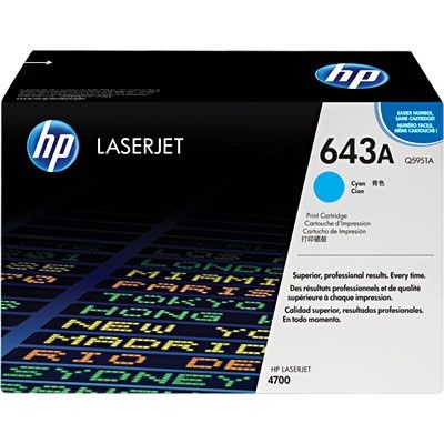 Cartucho de Toner HP 643A Cyan Q5951A Original