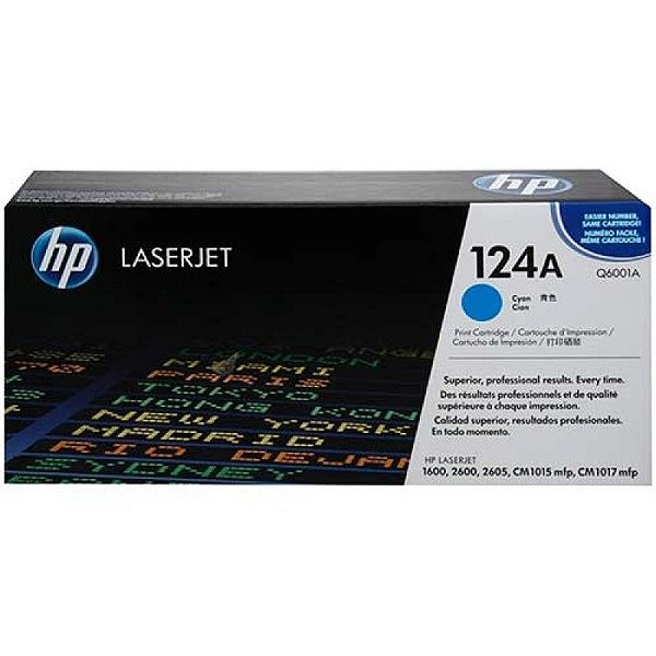 Cartucho de Toner HP 124A Ciano Q6001A LaserJet Original