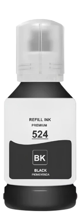Tinta Compatível Epson T524120AL T524120 T524 Preto | L15150 L15160 L6490 |127ml