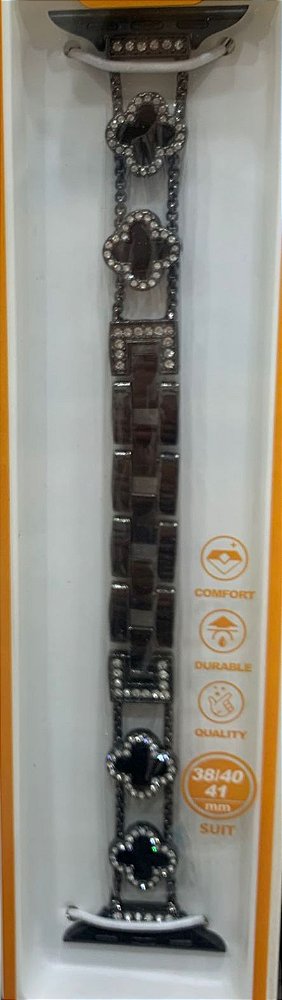 Pulseira De Relógio Corrente De Trevo Para 38mm 40mm 41mm Metal iWatch