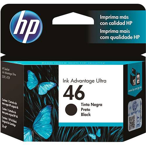 Cartucho HP 46 Preto 26ml CZ637AL Original