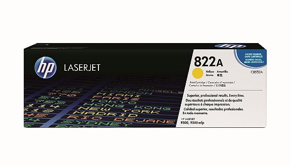 Cartucho de Toner HP LaserJet 822A Amarelo C8552A Original