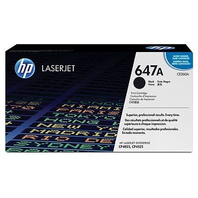 Cartucho de Toner HP LaserJet 647A Preto CE260A Original