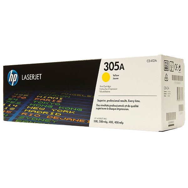 Cartucho de Toner HP 305A Amarelo Laserjet CE412AB Original