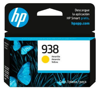 Cartucho HP 938 Amarelo, Original (4S6X7PL) HP CX 1 UN