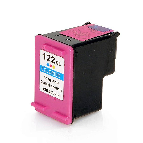 Cartucho de Tinta Mecsupri Compatível com HP 122XL Colorido CH564HB