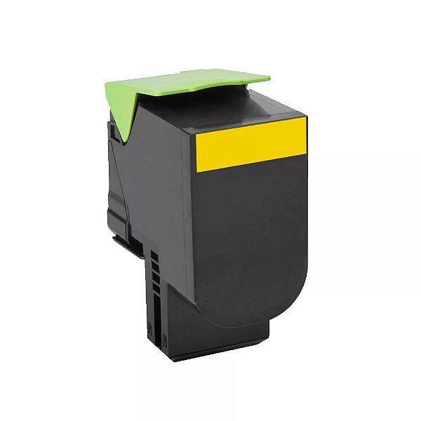 Cartucho de Toner Mecsupri Compatível com Lexmark C544 Amarelo C544X1YG