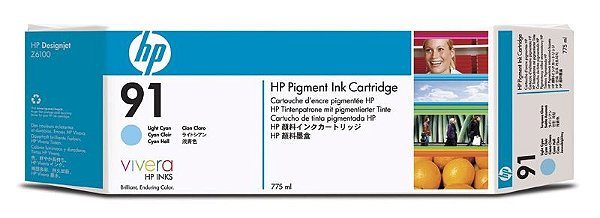 Cartucho HP 91 Cian light C9470A Original