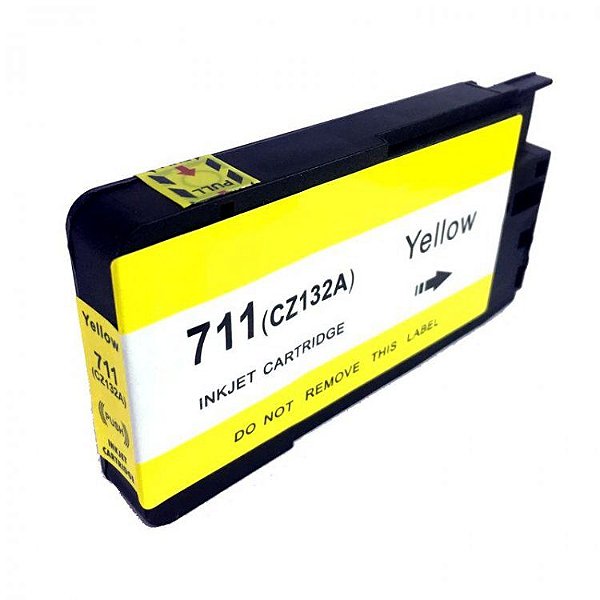 Cartucho de Tinta Mecsupri Compatível com HP 711 amarelo CZ132AB