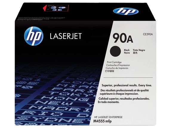 Cartucho de Toner p/HP laserjet 90A preto CE390A Original HP CX 1 UN