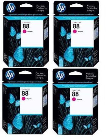 Kit 4 Cartuchos HP 88 Original C9387AL Magenta | K550 | K8600 | K5400 | L7590