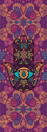 TAPETE PARA YOGA DECORADO, HAMSA