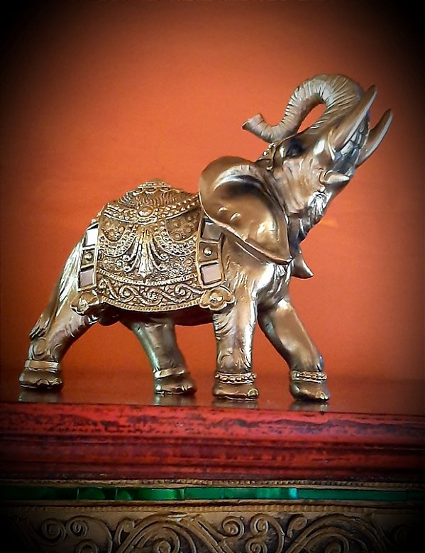 ELEFANTE DOURADO, 14 CM