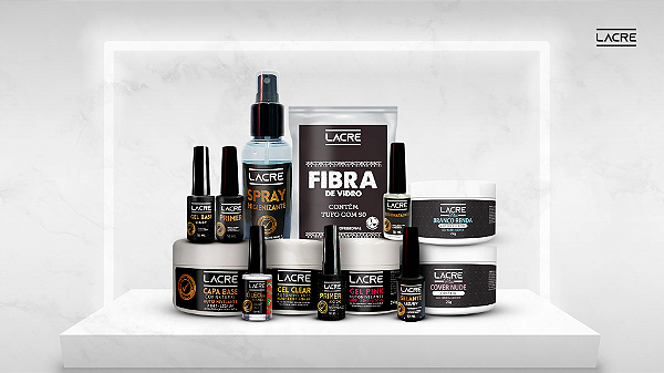 Kit Instrutora Master Lacre - 13 produtos para Alongamento de Unha ( 7 Preparadores + 5 Géis + 1 Fibra)