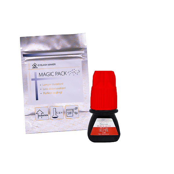 Cola Premium Elite Hs-10 3ml. Para Extensão De Cílios Cor Preta